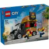 LEGO City Carrinha de Hambúrgueres Food Truck Brinquedo para rapazes e raparigas a partir de 5 anos, veículo de construção, conjunto de cozinha com minifigura de vendedor e acessórios