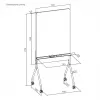 Quadro branco Ergo Office ER-305 — quadro branco magnético autónomo sobre rodas, aço, branco