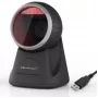 Leitor de códigos de barras de mesa Qoltec para códigos 1D e 2D, leitor de QR, preto