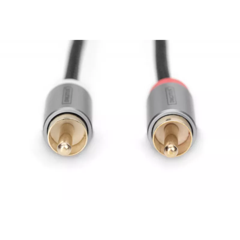 Digitus | Estéreo 3,5 mm para 2RCA Y-splitter, M para M | DB-510330-018-S | 3,5 mm Estéreo | 2x fichas RCA