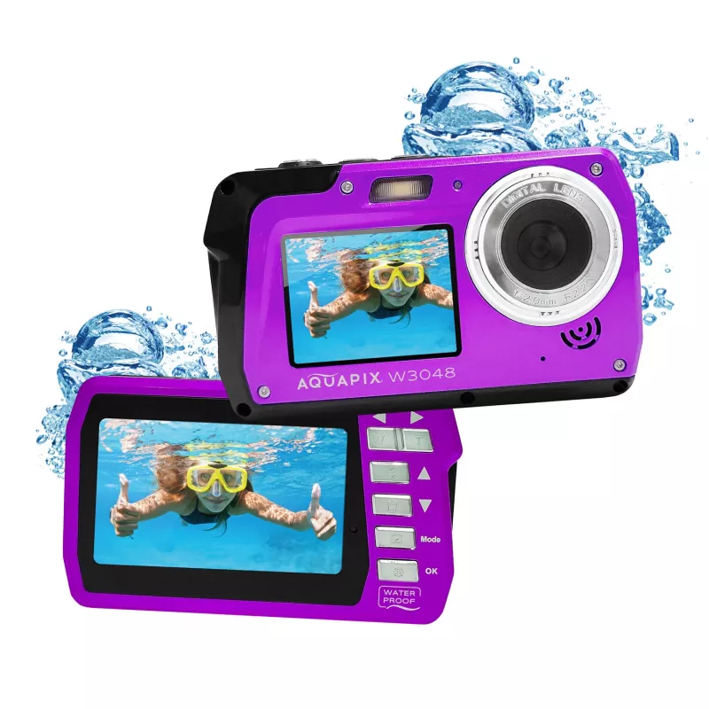 Máquina fotográfica compacta à prova de água EASYPIX Aquapix W3048‑V 12MP, zoom digital 4x