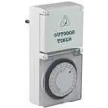 Temporizador analógico AS Schwabe 24031 — 3500 W, IP44 temporizador mecânico resistente às intempéries