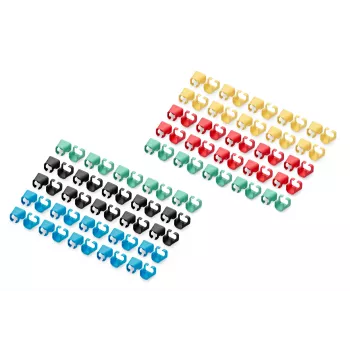 Clipe de codificação de cores Digitus A-CC-M várias cores PVC 100 unidades