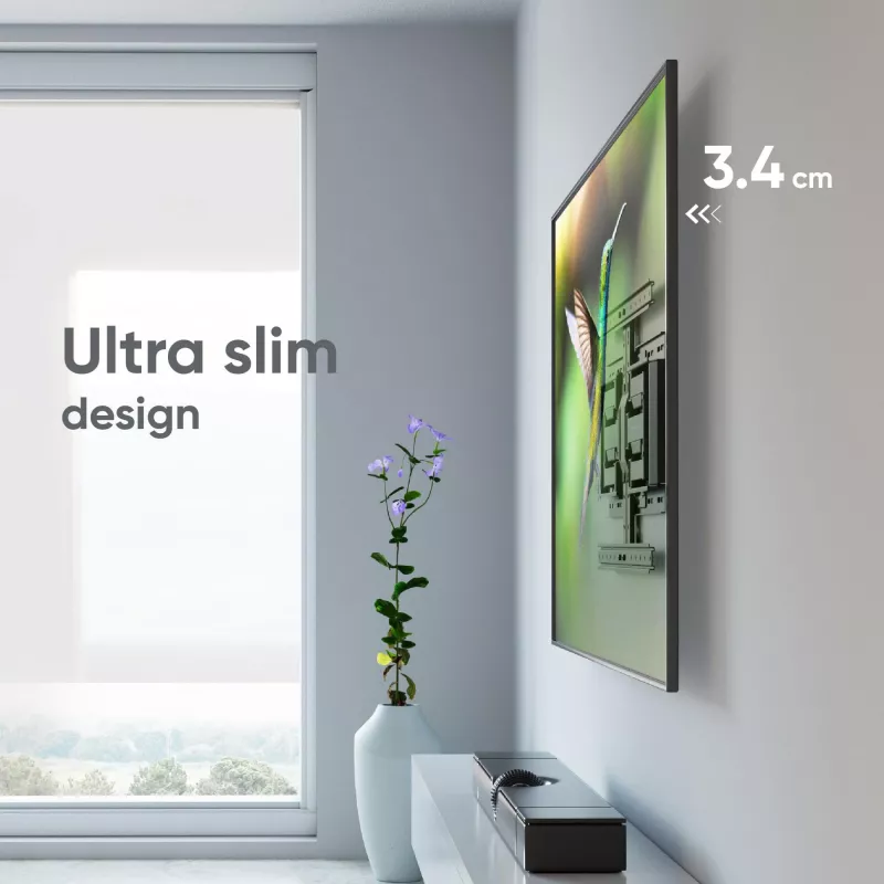 Suporte de chão para TV ONKRON SM6-B para ecrãs de 32 a 90 polegadas, capacidade de carga 50 kg, VESA 200x200–600x400, inclinação -10–5°, rotação 40°