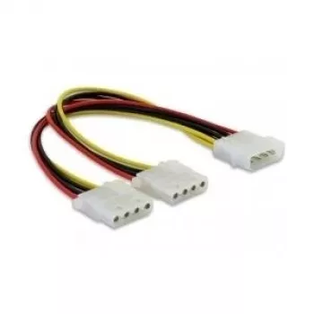 Delock - Divisor de corrente - Fonte de alimentação interna, 4 pinos (macho) para fonte de alimentação interna, 4 pinos (fêmea) - 11 cm (82100)