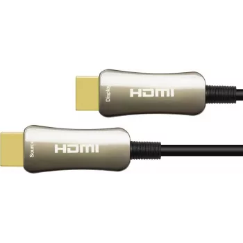 Cabo de ligação HDMI™ 2.0 híbrido ótico, 4K2K / UHD 60Hz, ficha banhada a ouro e contactos de cobre, preto, 2m, série PYTHON® (GC-M0145)