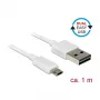 Cabo USB DeLOCK 84807 USB 2.0 1 m USB A Micro-USB B branco