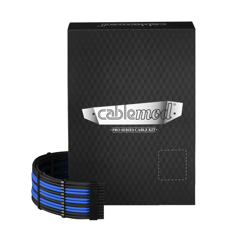 Conjunto de cabos duplos CableMod RT-Series PRO ModMesh 12VHPWR para ASUS/Seasonic - preto/azul