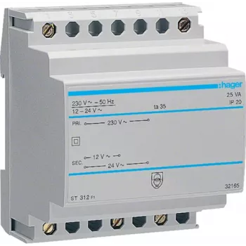 Acessório para caixa elétrica Hager ST312 — Entrada AC 230 V