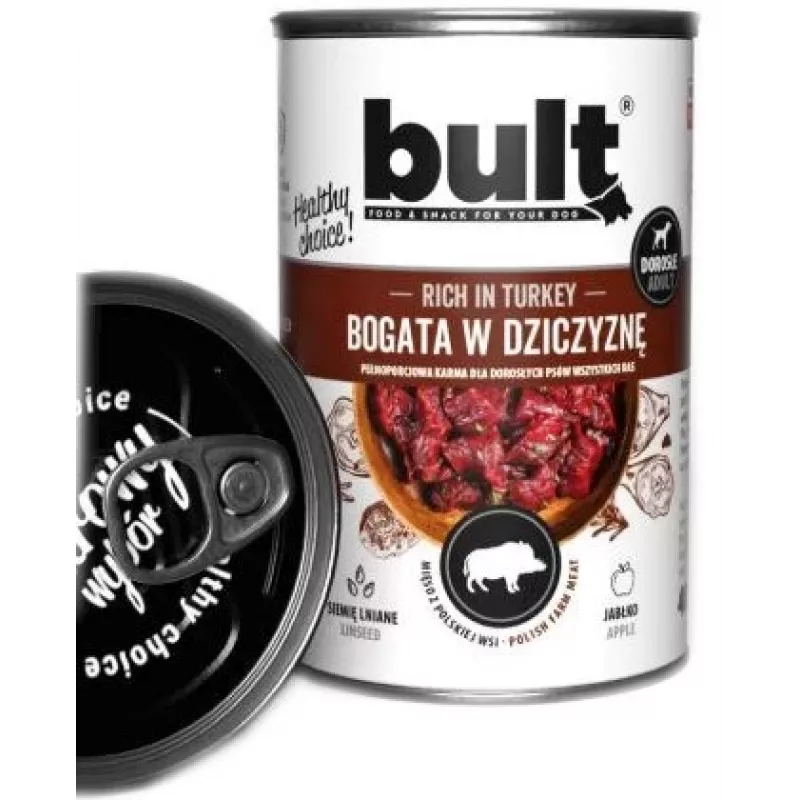 BULT Rica em caça - comida húmida para cães - 800 g
