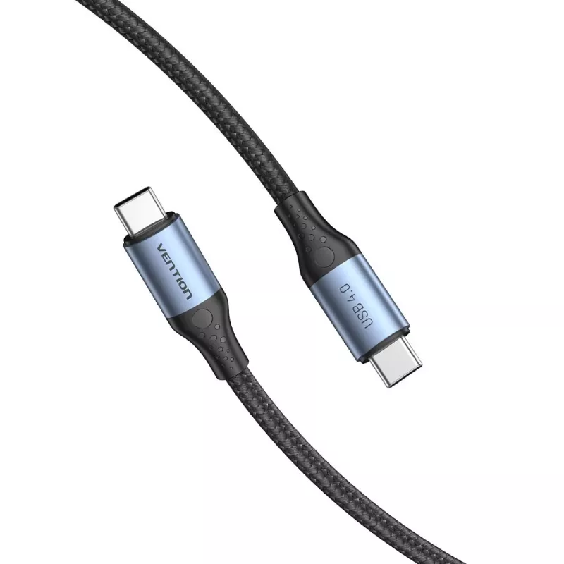 Cabo Vention USB4 Gen 3x2 Type-C para Type-C 1 m, 5 A, liga de alumínio, revestido a algodão