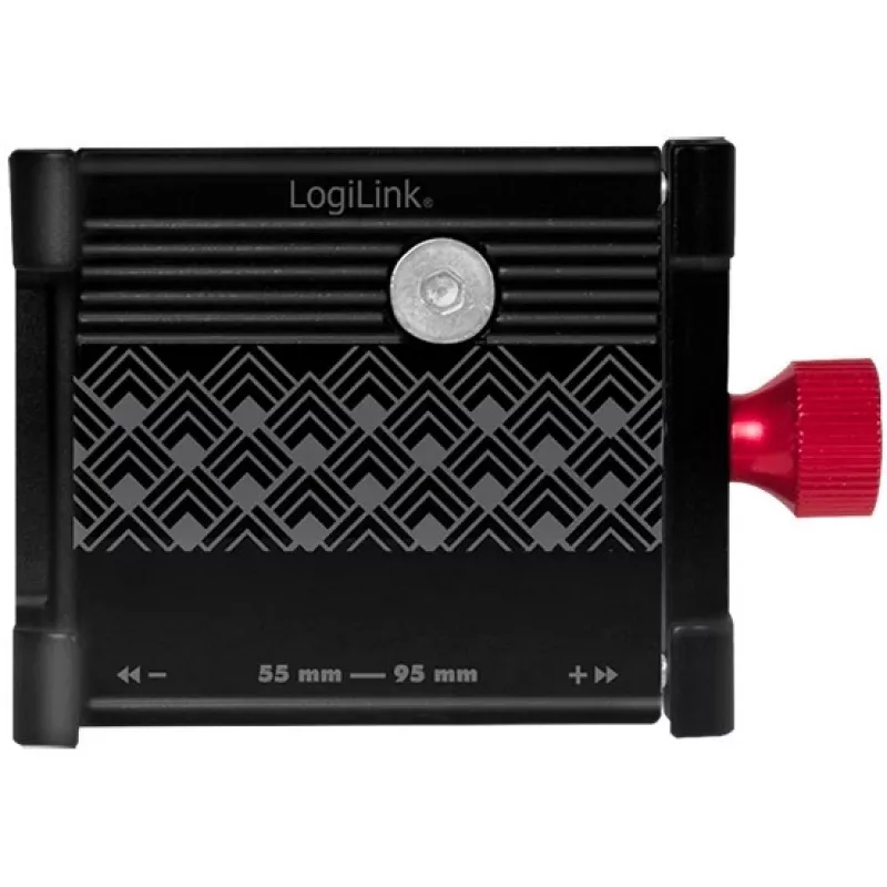 Suporte para smartphone de bicicleta LogiLink, fixo, preto/vermelho liga de alumínio de alta qualidade, adequado para dispositivos móveis - 1 unid. (AA0146)