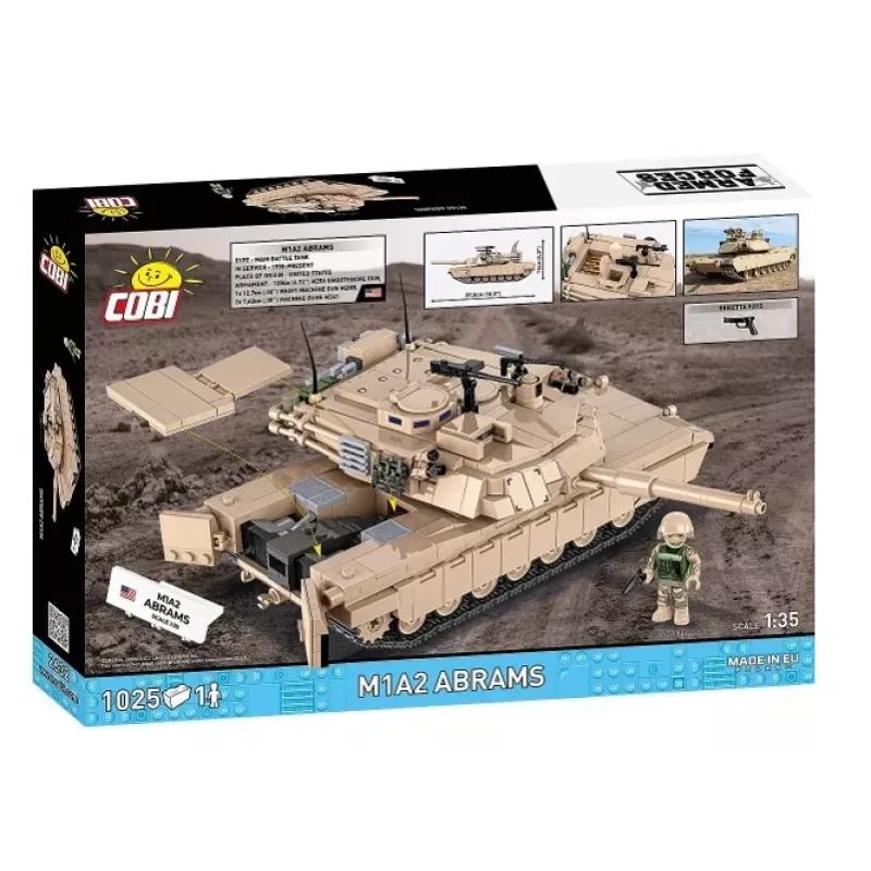 Conjunto de construção em blocos Cobi M1A2 Abrams 1025 peças modelo COBI-2632