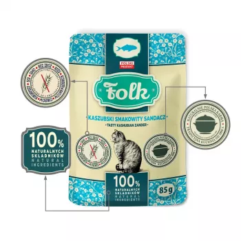 FOLK delicioso sandra da Cassúbia - comida húmida para gatos - 85g