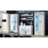 Aparador Cama Sideboard 120 cm SOHO S7 branco/branco brilhante