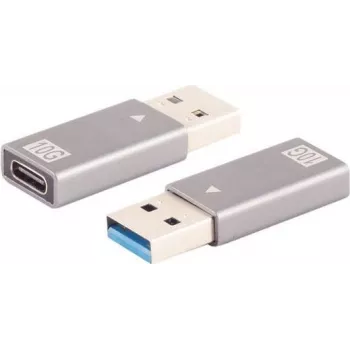 Adaptador de cabo ShiverPeaks BS14-05033 USB A para USB C cinzento
