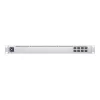 Switch de rede L2 Gerido UBIQUITI USW-Aggregation — 8 slots SFP+, suporte 10G, sem ventoinha, rack 1U, prateado