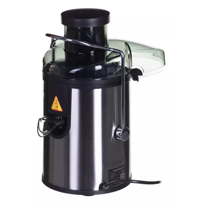 Extrator de sumo ESPERANZA EKJ002 — 500 W, depósito de sumo de 0,45 L, depósito de bagaço de 1,5 L, aço inoxidável/preto