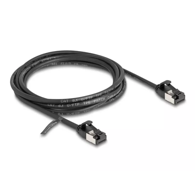 Cabo de rede DeLOCK cabo RJ45 macho para macho Cat.8.1 2 m preto