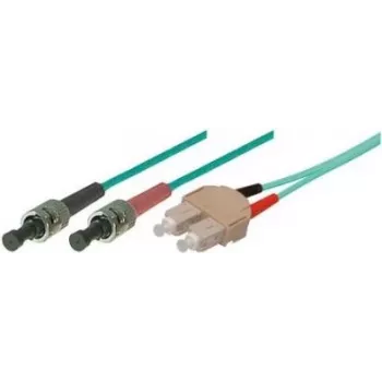 Tecline exertis Connect - Cabo patch - ST multimodo (M) para SC multimodo (M) - 7,5 m - fibra ótica - 50/125 micrómetros - OM3 - turquesa (39975207)