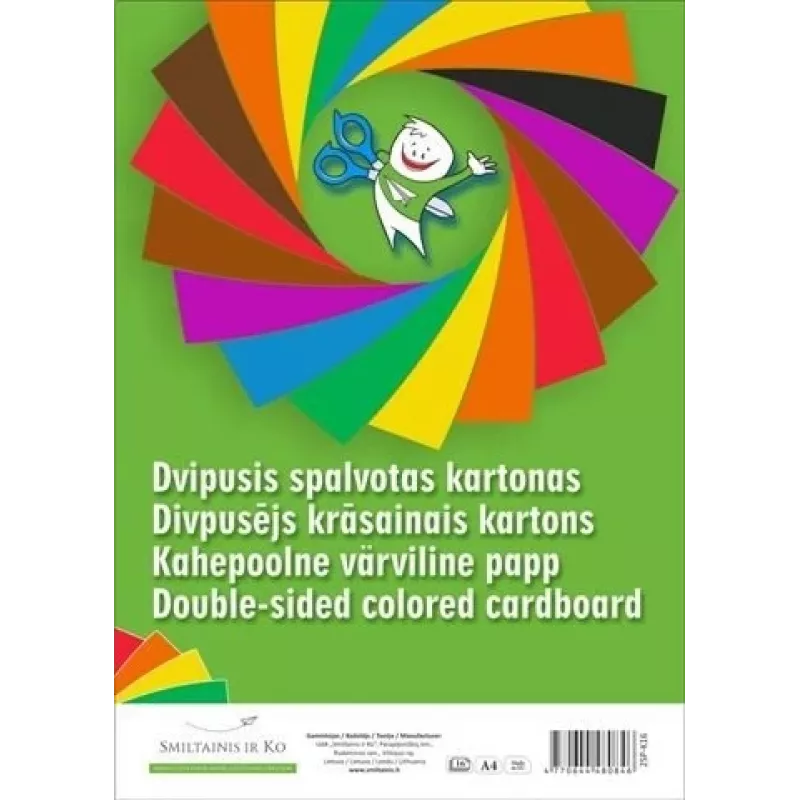 Cartão SMLT A4 190 g/m² colorido frente e verso, pacote para impressão e trabalhos manuais