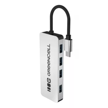 Hub USB Green Cell HUB-GC-C4A — hub USB-C 3.0 de 4 portas