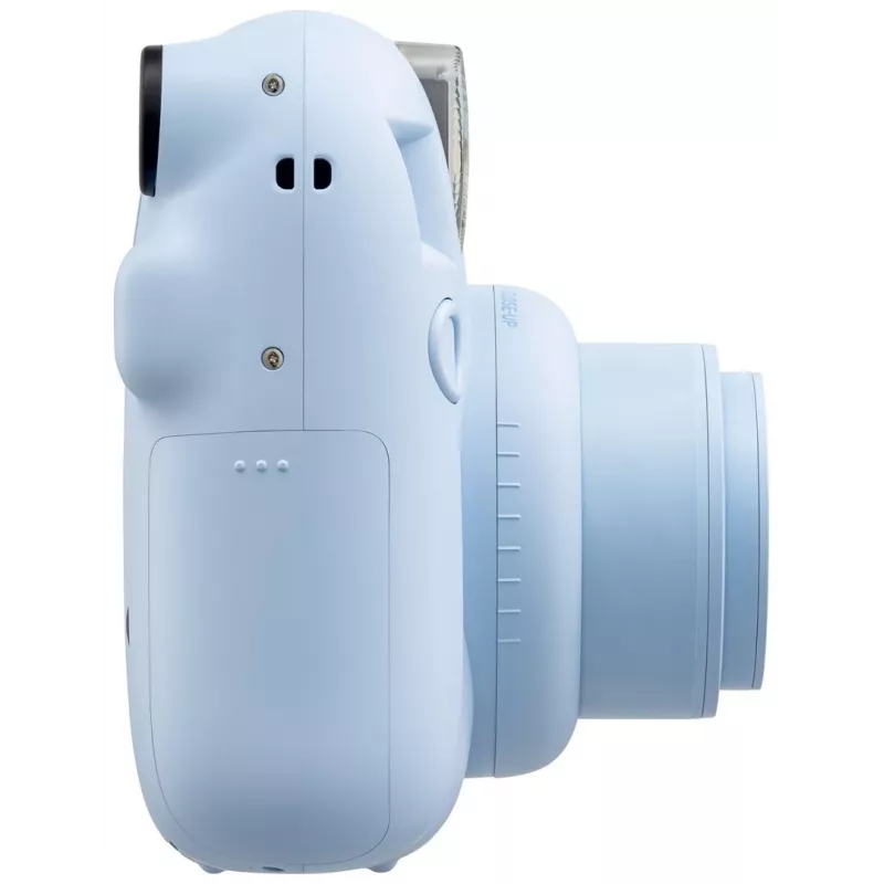 Máquina fotográfica instantânea Fujifilm Instax Mini 12 azul — impressões 86 x 54 mm, distância focal 60 mm, obturador eletrónico