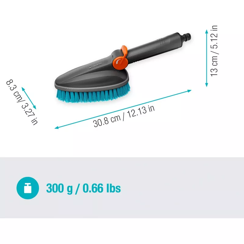 Escova manual Cleansystem M dura cinzento turquesa tiras de plástico macio multiusos