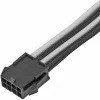 Cabo de extensão de alimentação SILVERSTONE PP07E 8‑pin PCIe 30 cm (preto/branco)