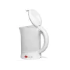 Chaleira elétrica LAFE LAFCZA45865, aço inoxidável, 0,6 L, 600 W, cinzento claro, tampa de bloqueio rebatível