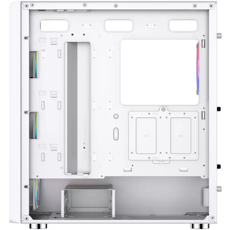 Caixa de PC Silentware Air 100 White — Mid-Tower compatível com ATX, superfície branca