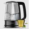 Cecotec ThermoSense 340 Clear chaleira elétrica, 2200 W, 1,7 l, base rotativa, transparente