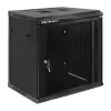 Qoltec 54488 Armário rack de parede de 19 polegadas, 12U, 600 x 635 x 450 mm, porta perfurada