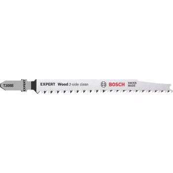 Bosch Expert T 308 B Wood 2-side clean lâminas para serra tico-tico, 2 un. (2 608 901 711)