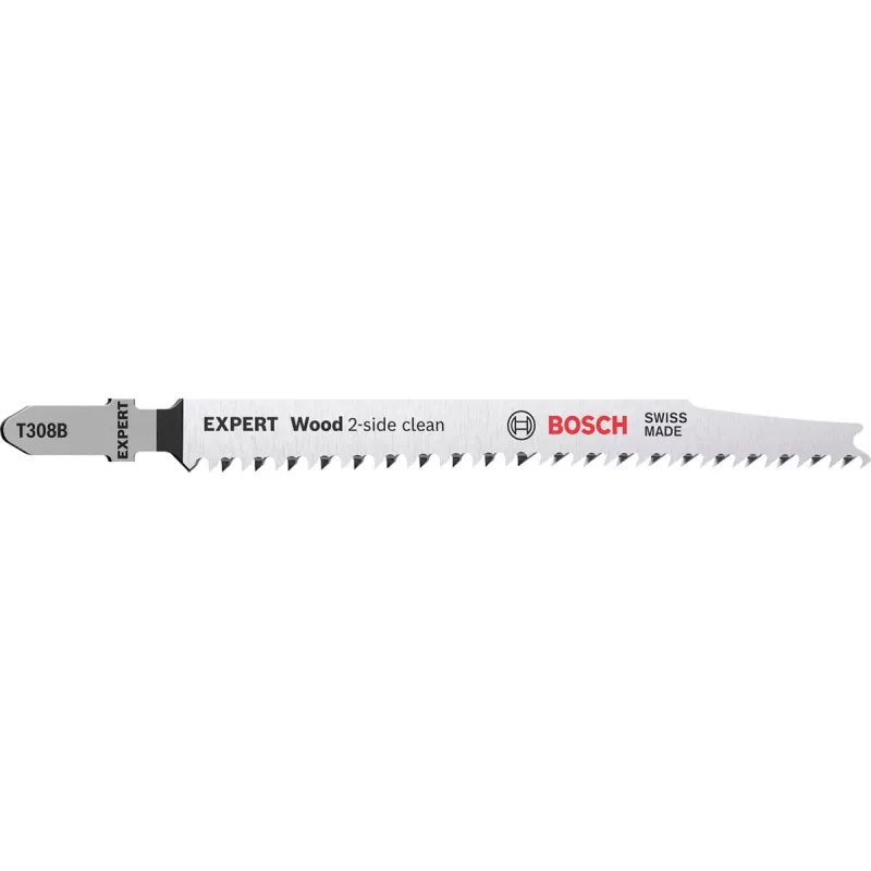 Bosch Expert T 308 B Wood 2-side clean lâminas para serra tico-tico, 2 un. (2 608 901 711)