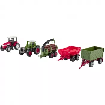Conjunto de veículos agrícolas de brincar Siku Farmer 8300 — modelos de máquinas agrícolas em metal fundido