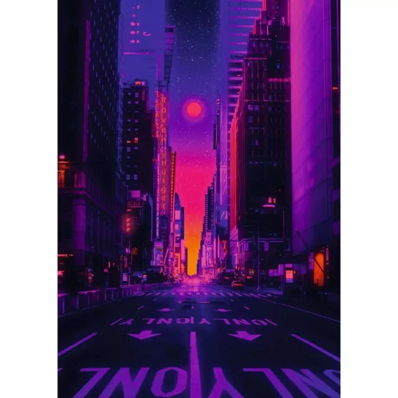 Puzzle Ravensburger New York in Neon, 1000 peças, puzzle para adultos