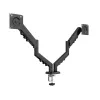 Suporte de monitor de secretária com braço duplo TRACER TRAUCH47660 — braços metálicos ajustáveis, máx. 18 kg, VESA até 100×100, para ecrãs de 13–32 polegadas
