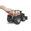 Trator de brinquedo BRUDER Massey Ferguson 7624 com pá frontal, vermelho, para crianças a partir dos 3 anos