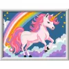 Conjunto de pintura por números Ravensburger CreArt Rosa Unicórnio pintura