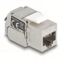 Módulo Keystone DeLOCK RJ45 fêmea para LSA Cat.6A com LED prateado-branco
