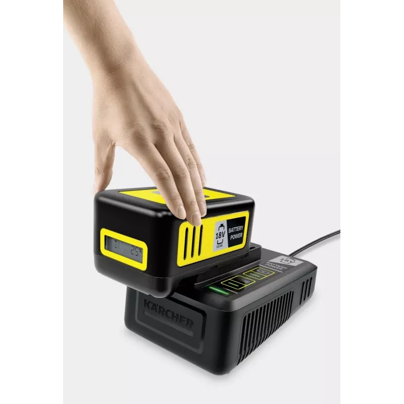 Conjunto de bateria e carregador Kärcher 2.445-063.0, Universal 18V 5000mAh, amarelo/preto