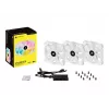 Ventoinha de caixa Corsair iCUE SP120 RGB ELITE Performance 120mm branco PWM ARGB pack de três