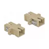 Conector de fibra ótica SC fêmea–fêmea DELOCK 85993, bege, pack de 4