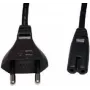 Cabo de alimentação e+p NK 1 Preto 1,5 m CEE7/14 conector fêmea C8