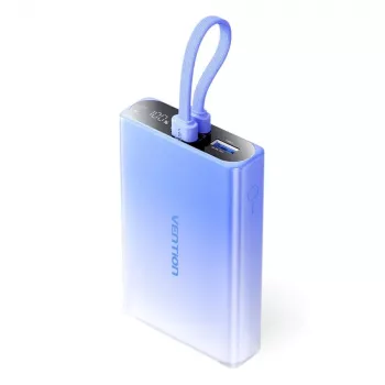 Powerbank Vention FHZL0 10000 mAh — 1×USB-A, 1×USB-C, 3 A, azul