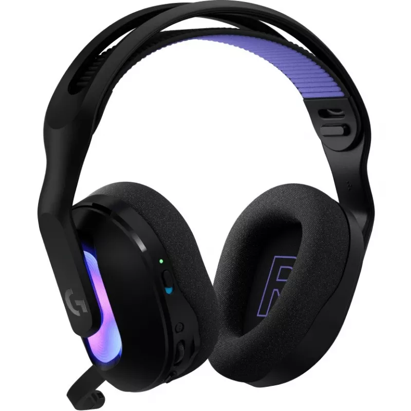 Headset de gaming sem fios Logitech G G522 LIGHTSPEED LIGHTSYNC RGB com microfone e conectividade tripla de áudio sincronizado avançada - LI