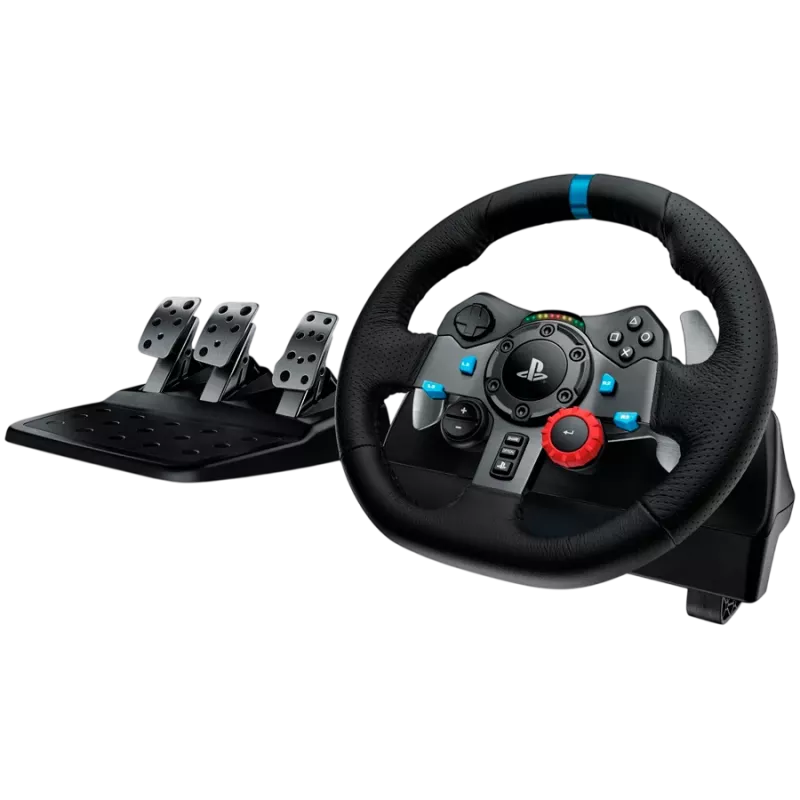 Controlador de jogos LOGITECH G29 EU + G435 Preto Alumínio Preto USB Volante + Pedais + Auscultadores PC