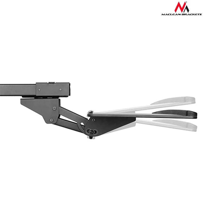 Maclean MC-757 suporte de teclado para debaixo da secretária, aço, máx. 2 kg, preto