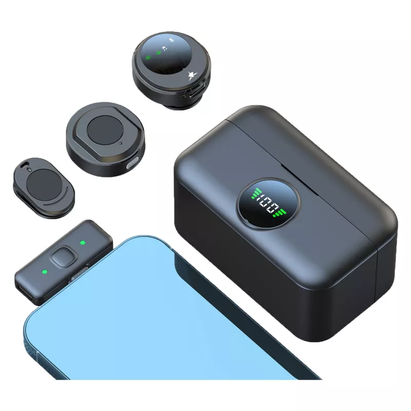 White Shark DSM-06 Tassa Microfone de lapela sem fios, USB-C, preto